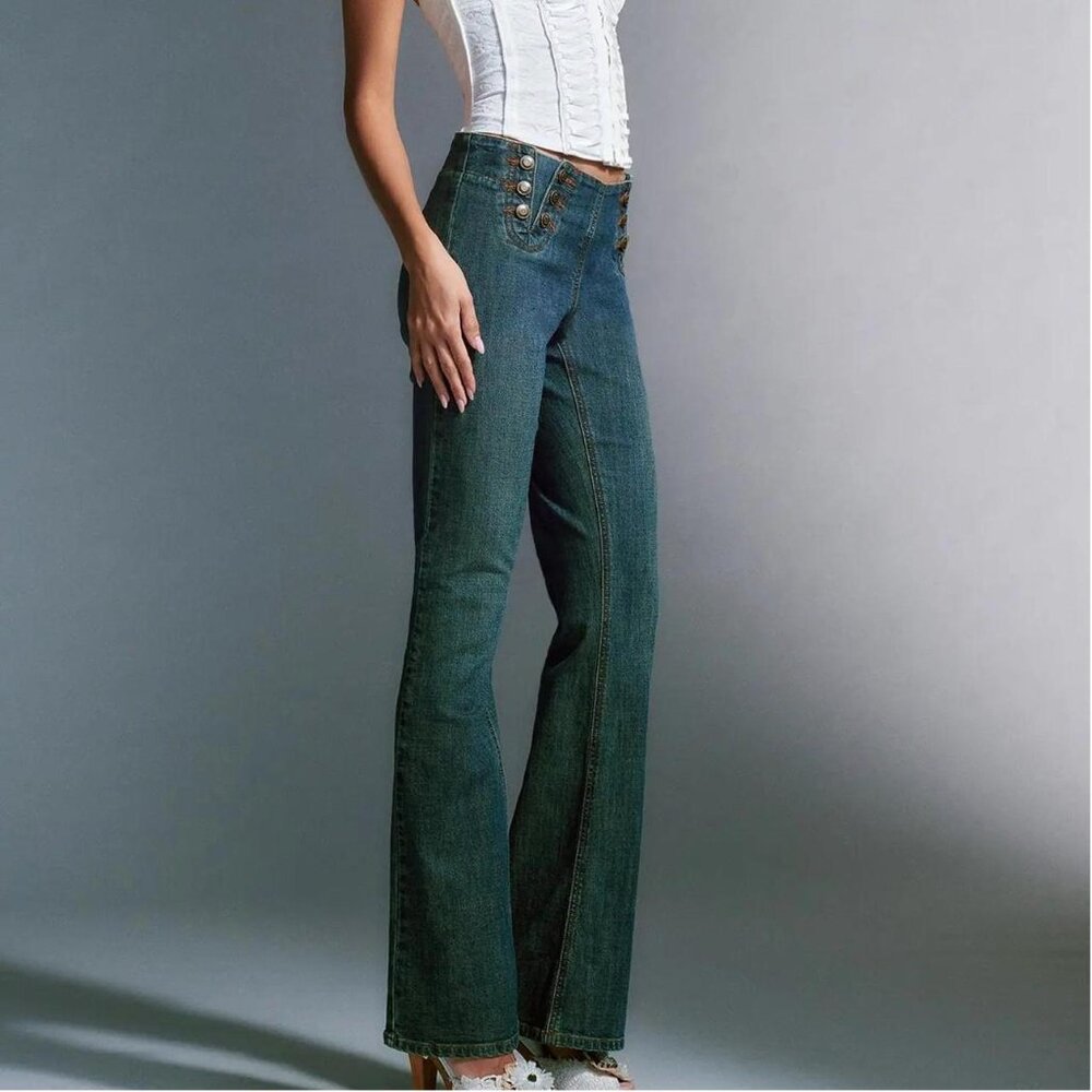 I.AM.GIA Blue Flare Wide Leg - FLYNN Jean Denim Blue - Small - Like New